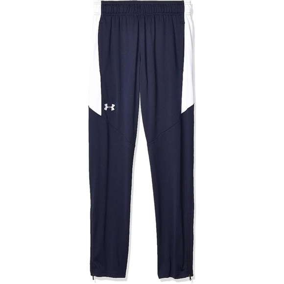 Under Armour Rival Knit Training Pants Warm-Up Tapered Zipper Ankle - Blue - XS - Picture 2 of 7